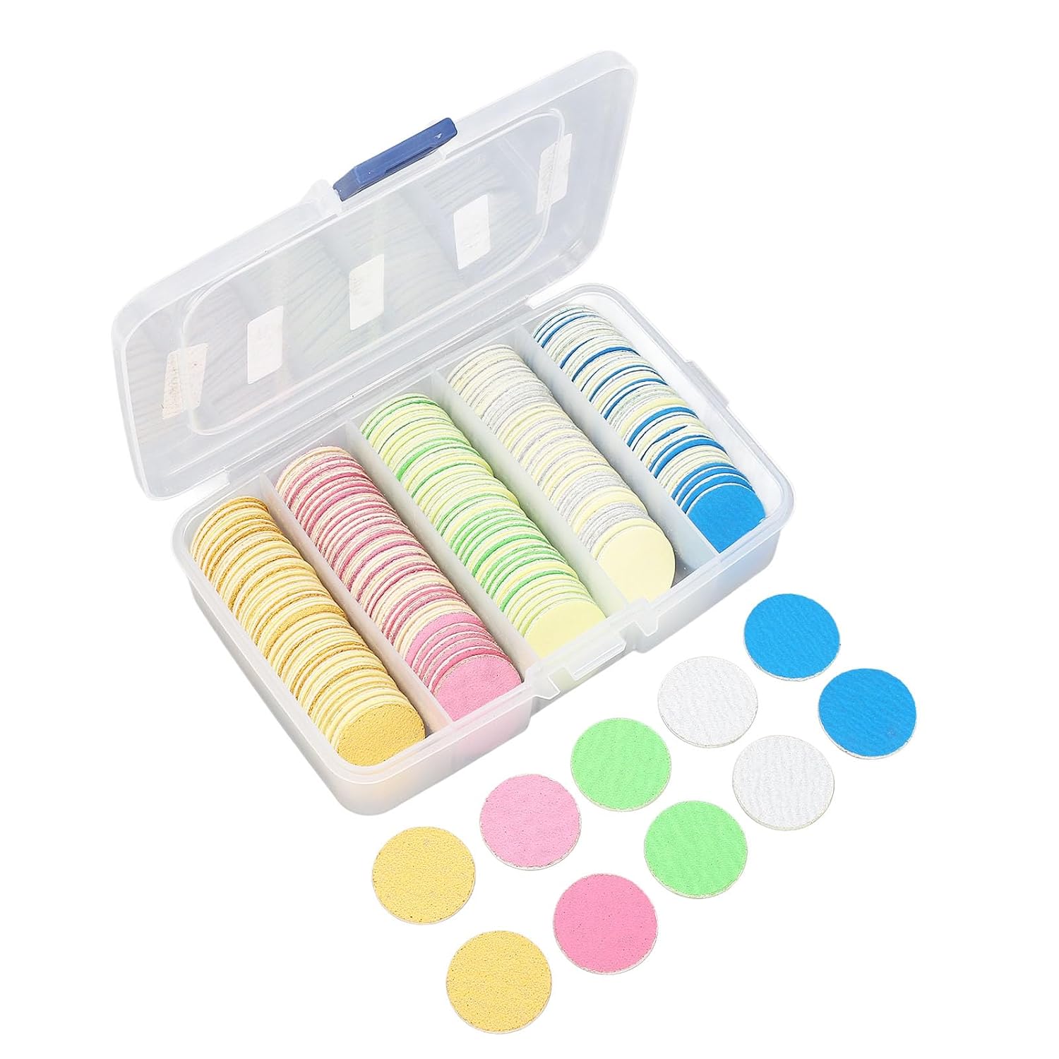 Foot File Sandpaper Discs 200 Pcs Callus Remover Nail Buffer Discs Replaceable Sandpaper Discs Nail Drill Refill Discs for Electric Foot File