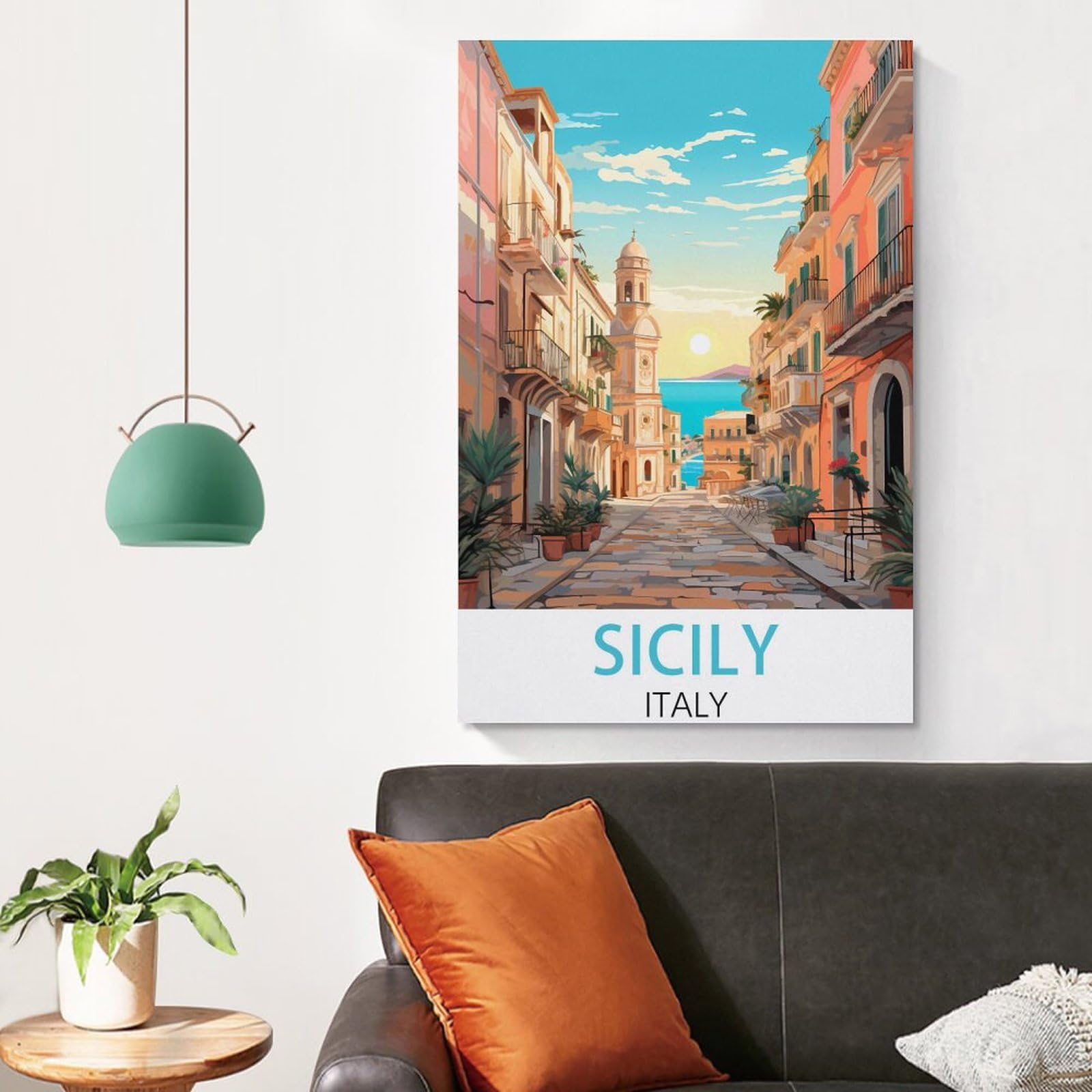 Amazon.com: Sicily Italy Vintage Travel Posters 12x18inch(30x45cm
