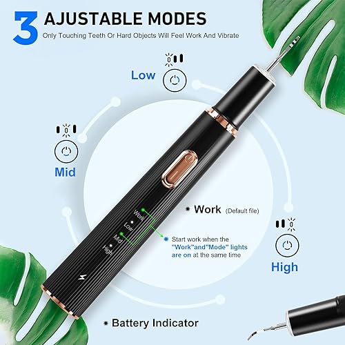 Miniatura 3 de Removedor de placa para dientes, Tratra Remover para dientes con 3 modos y 4 cabezales