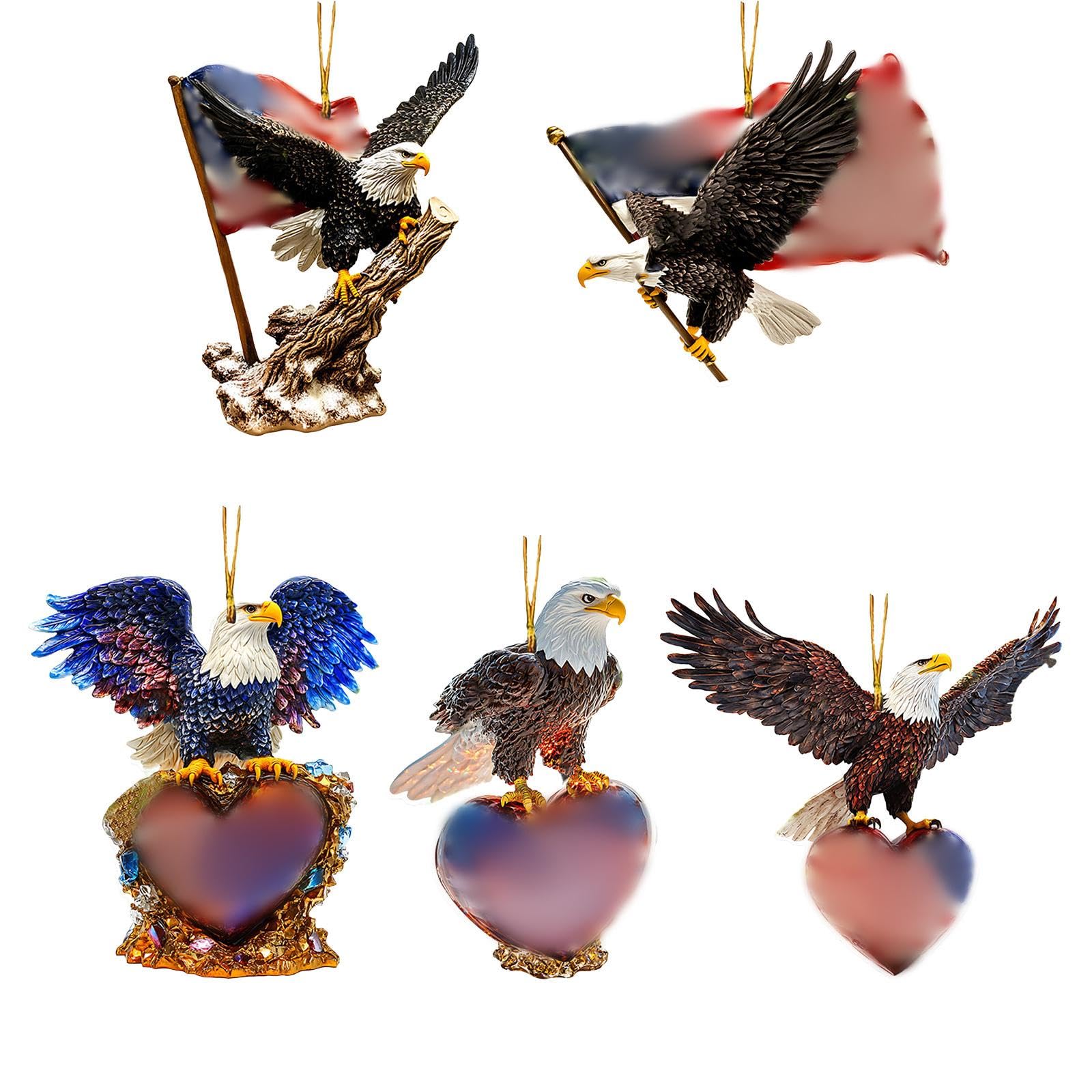 carotoe 5 Pack Independence Day Star Ornament Decorative Pendant Perfect for Holiday Decors and Festival Atmospheres Enhancement Patriotic Tree Pendants