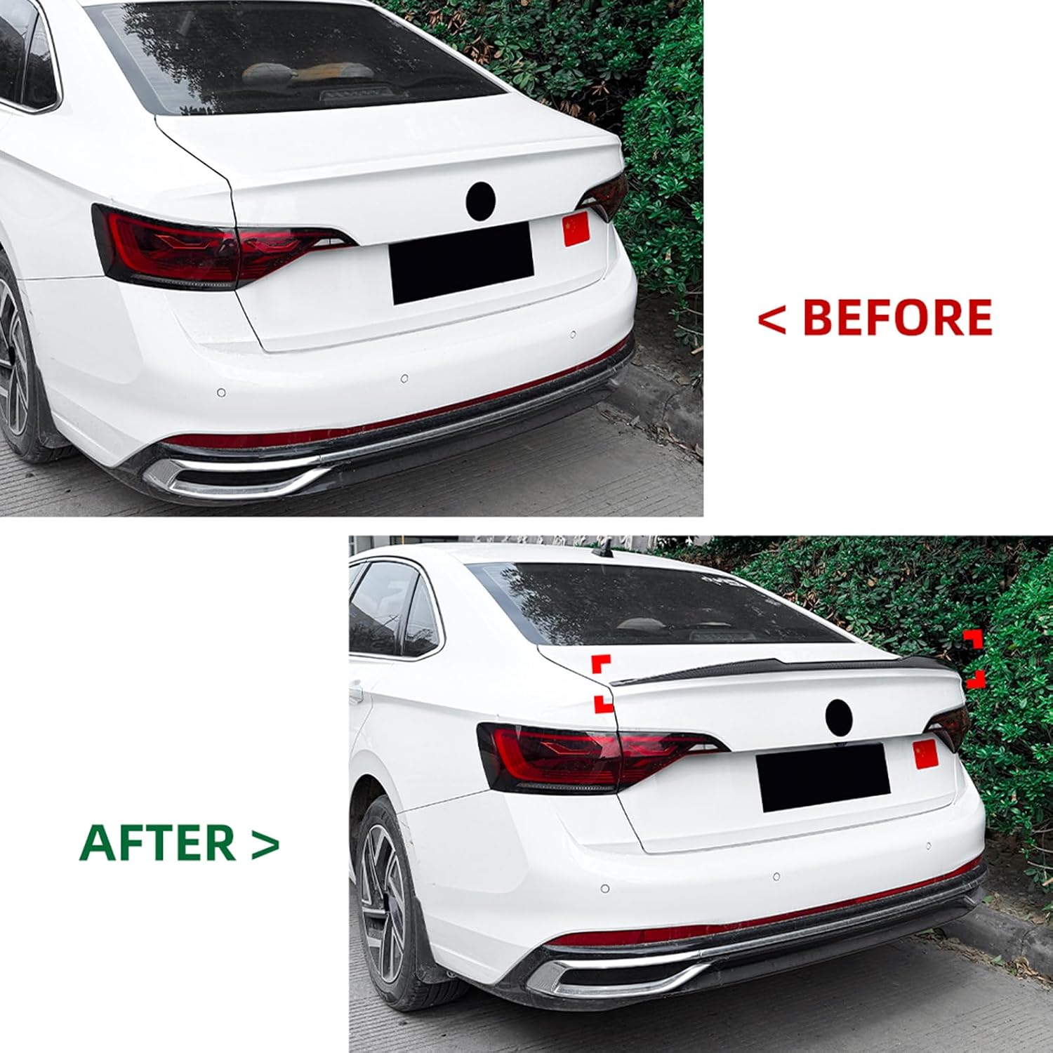 Rear Trunk Spoiler Lip Wing for VW Jetta MK7 2019-2026 Black