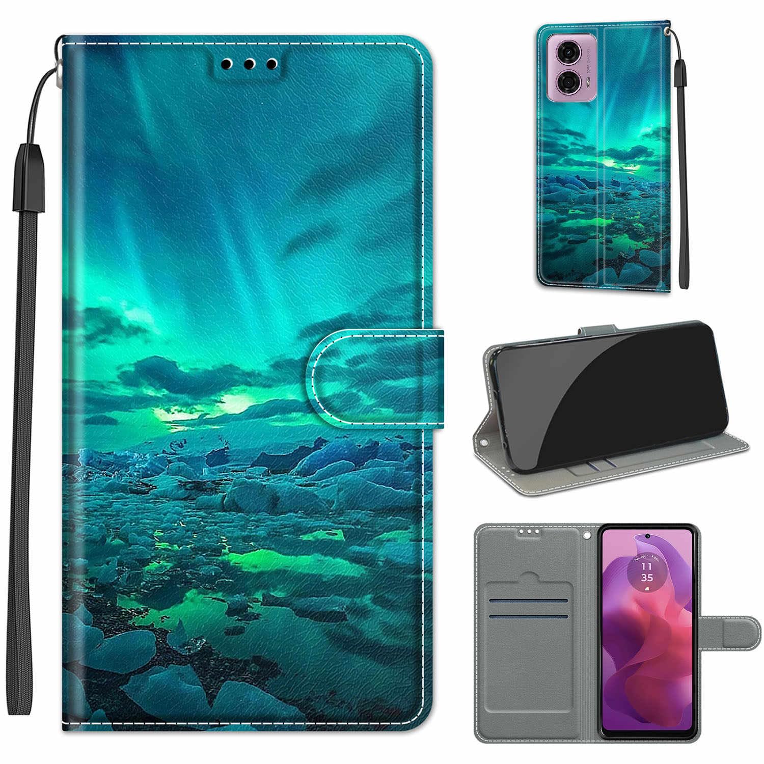 Custodia Portafoglio TOMYOU Per Motorola G04/G24/E14 - Pelle PU Con Supporto E Chiusura Magnetica