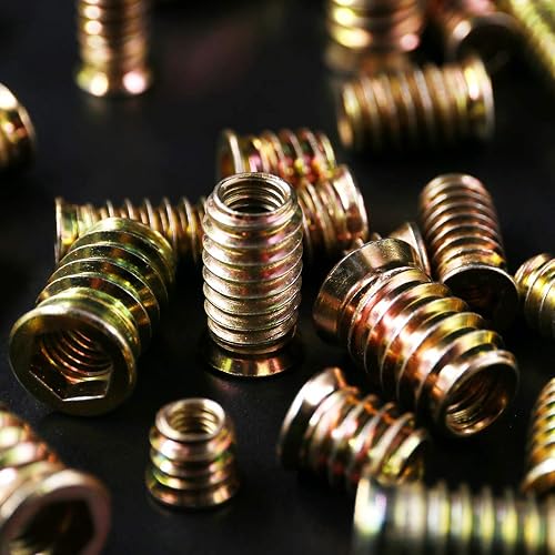 20x M6 X 15mm Hex Drive Flat Head Furniture Insert Nuts & Screws For Wood - US Stock - View #5