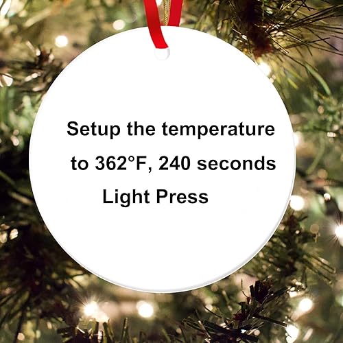 Miniatura 3 de 10 adornos de sublimación en blanco redondo blanco de cerámica para sublimación, adorno de Navidad 2025, círculo a granel, adornos en blanco de