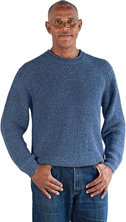 Inca Fashions - Mens Heritage Comfort - Roll Neck Crew Pullover Alpaca Sweater