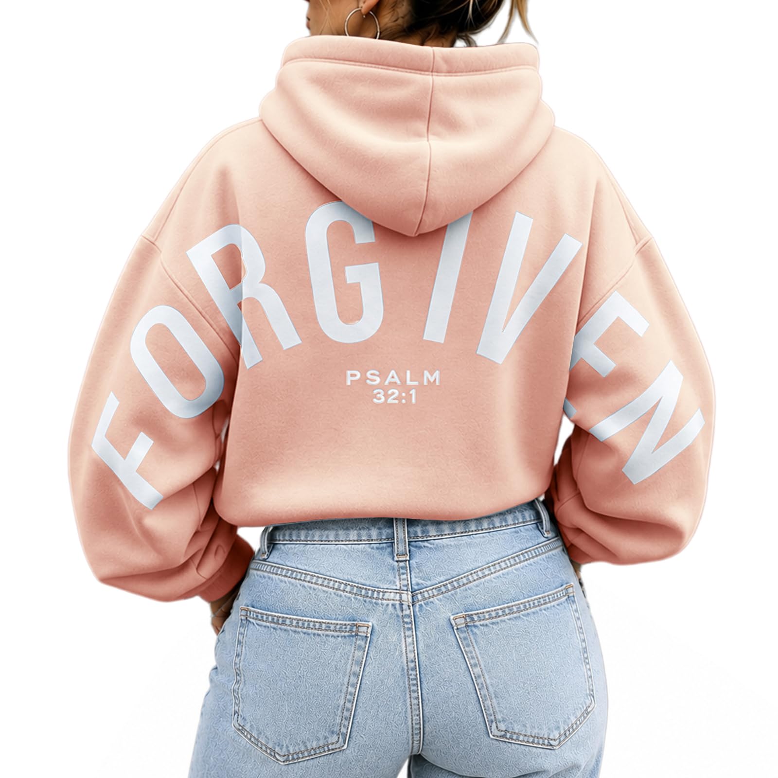 Forgiven Hoodie Women Jesus Christian Hoodies Essentials Graphic Sweatshirt