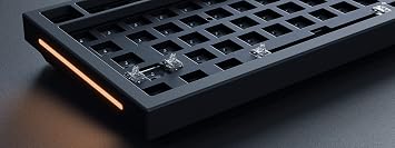GLORIOUS GMMK PRO Barebones - Gaming Keyboard Base (ISO) Compact 75% - Black Aluminum, Custom DIY Mechanical Keyboard Kit, TKL, Hotswap, Cherry MX Style, Backlit RGB, USB-C Removable
