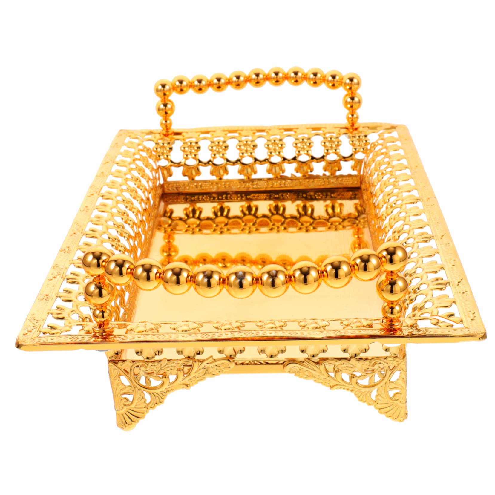 NAMOARLY Nordic Style Fruit Tray with Handle Modern Fruit Basket Snack Serving Plate for Appetizers Desserts Nuts and Veggies Elegant Kitchen Counter Organizer