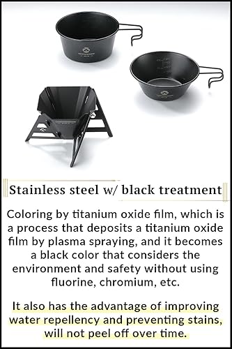 Miniatura 6 de CAMPINGMOON BKCOF-01 - Gotero de café plegable para acampar al aire libre, acero inoxidable 304, color negro