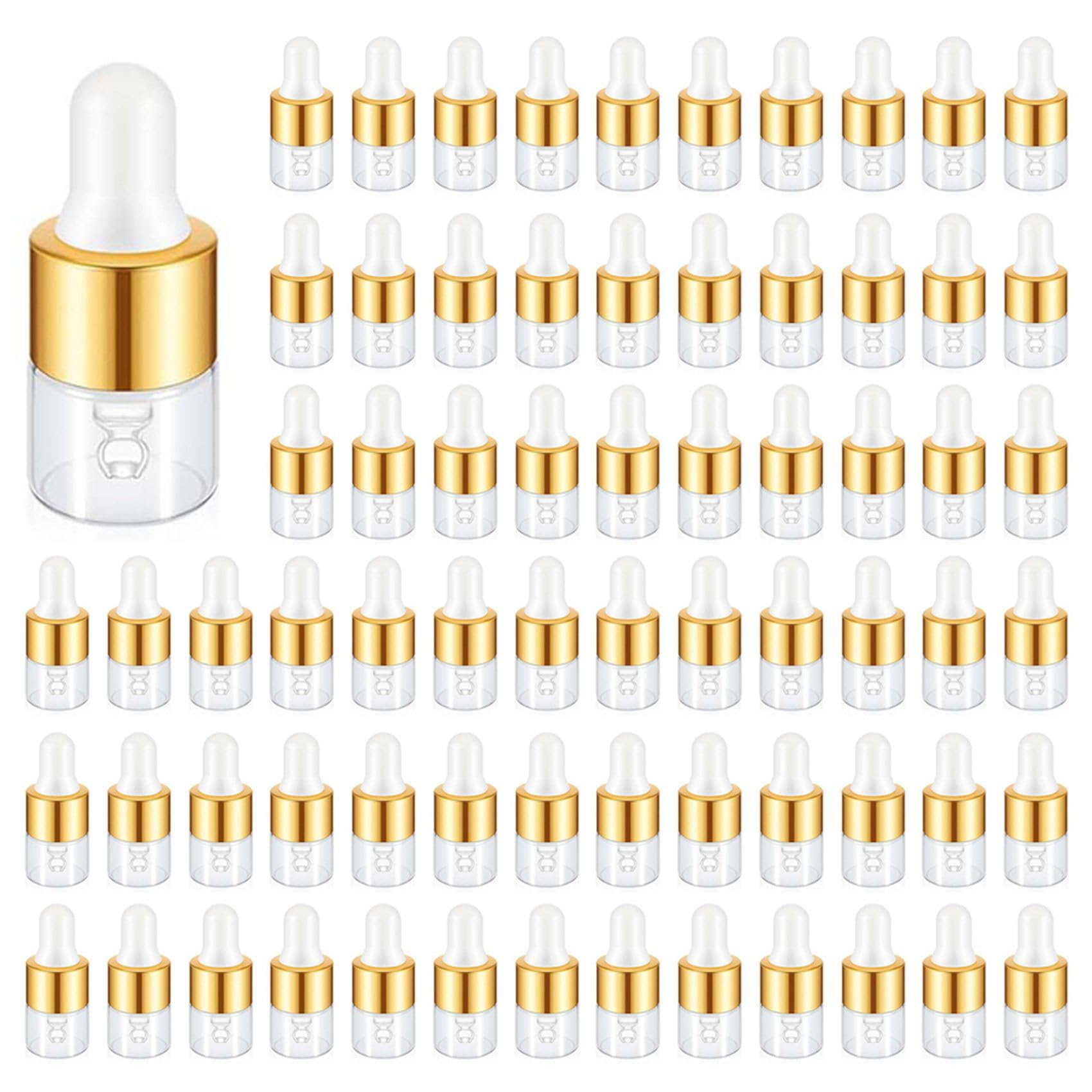 200 . Mini szklana butelka z zakraplaczem luzem przezroczyste butelki z kroplomierzem do olejków eterycznych małe szklane pojemniki na próbki 1 ml