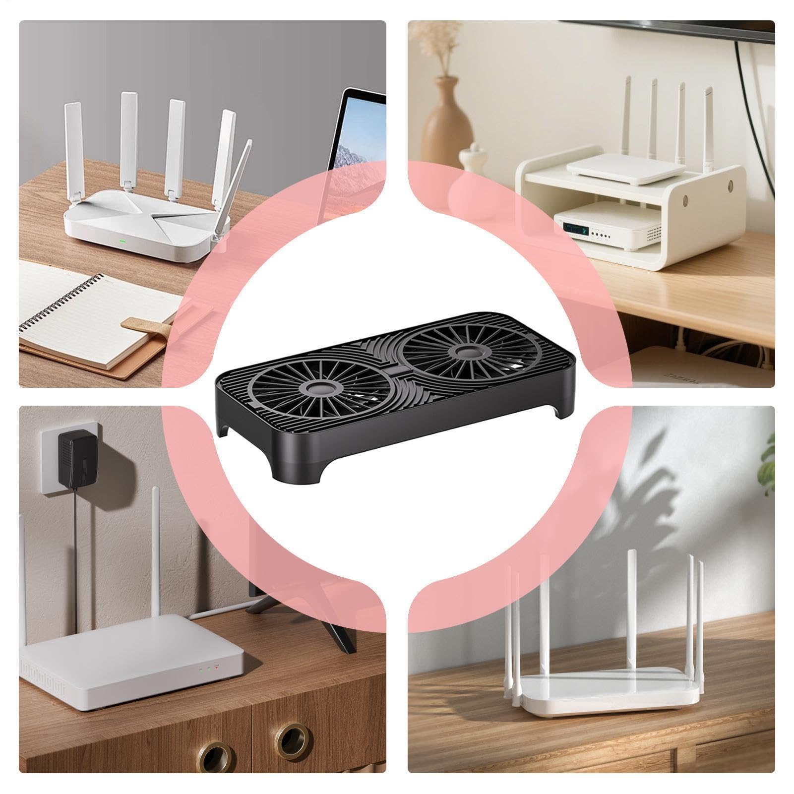 Piastra di raffreddamento antiscivolo e silenziosa per router Wi-Fi