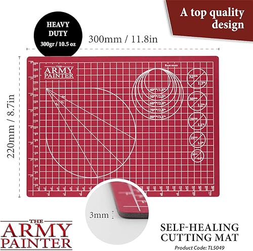 Miniatura 2 de The Army Painter Alfombrilla de corte autorreparable, alfombrilla de corte autocurable, tamaño A4, alfombrilla antideslizante de PVC de doble cara,