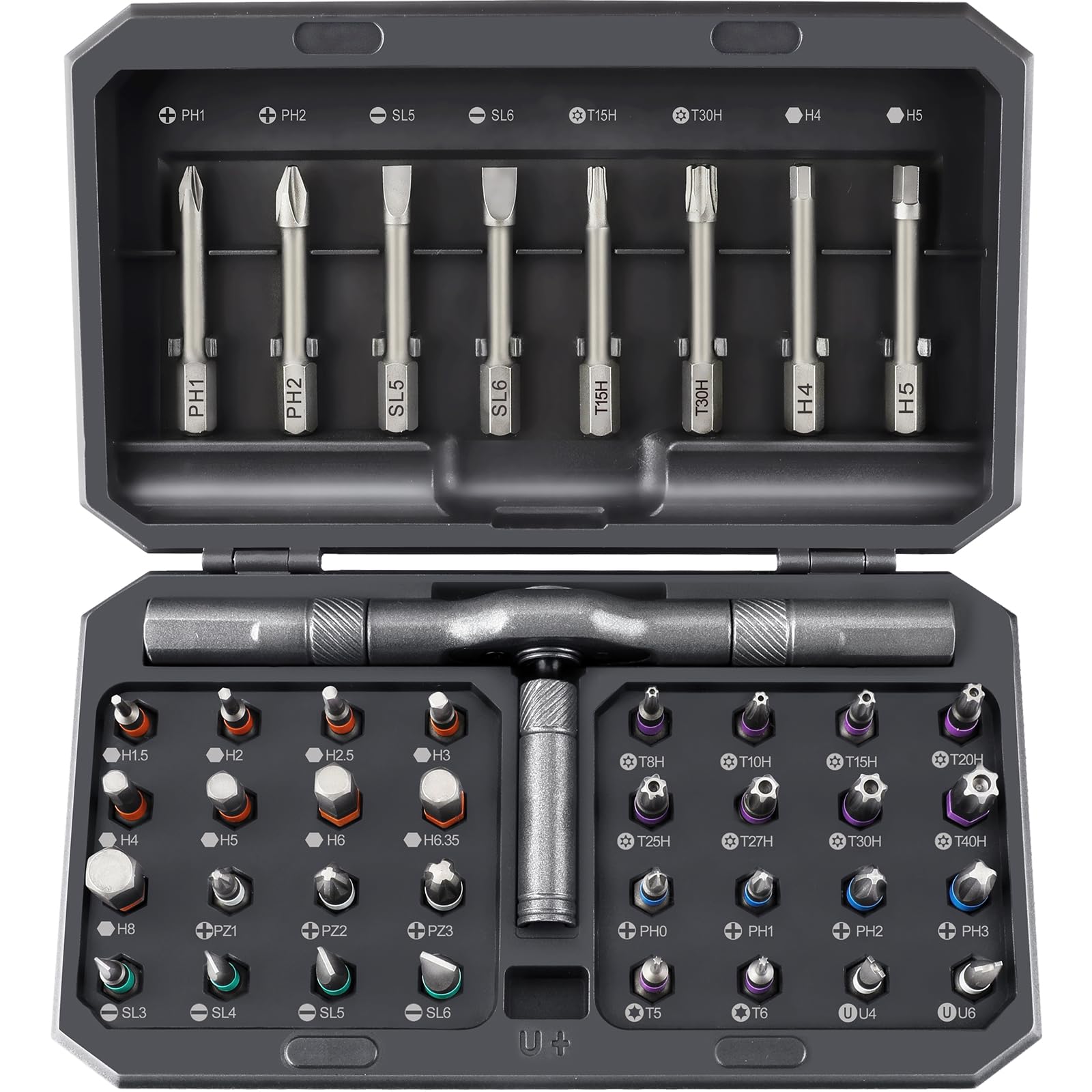 42 in 1 Magnetic Screwdriver Set, Ratchet Screwdriver Set with Case, Repair Tool Kit with Ratchet T Handle, Screw Driver Set Kit for Eyeglass, Bicycle, Watch, Ring Doorbell, Electronics, Pc