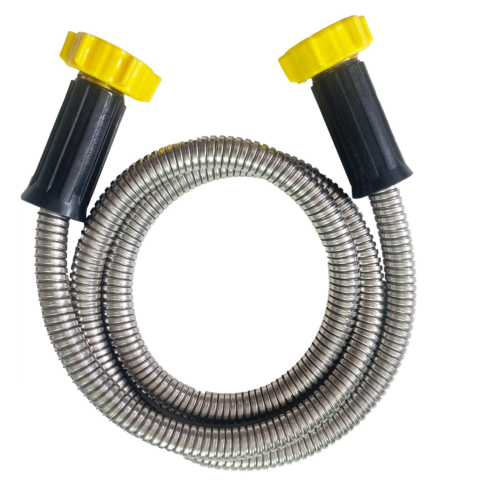 304 Stainless Steel Garden Leader Hose, with Female to Female Connector, Short Water Hose for Outdoor,Max for Cleaning Pet Car Wall,4FT