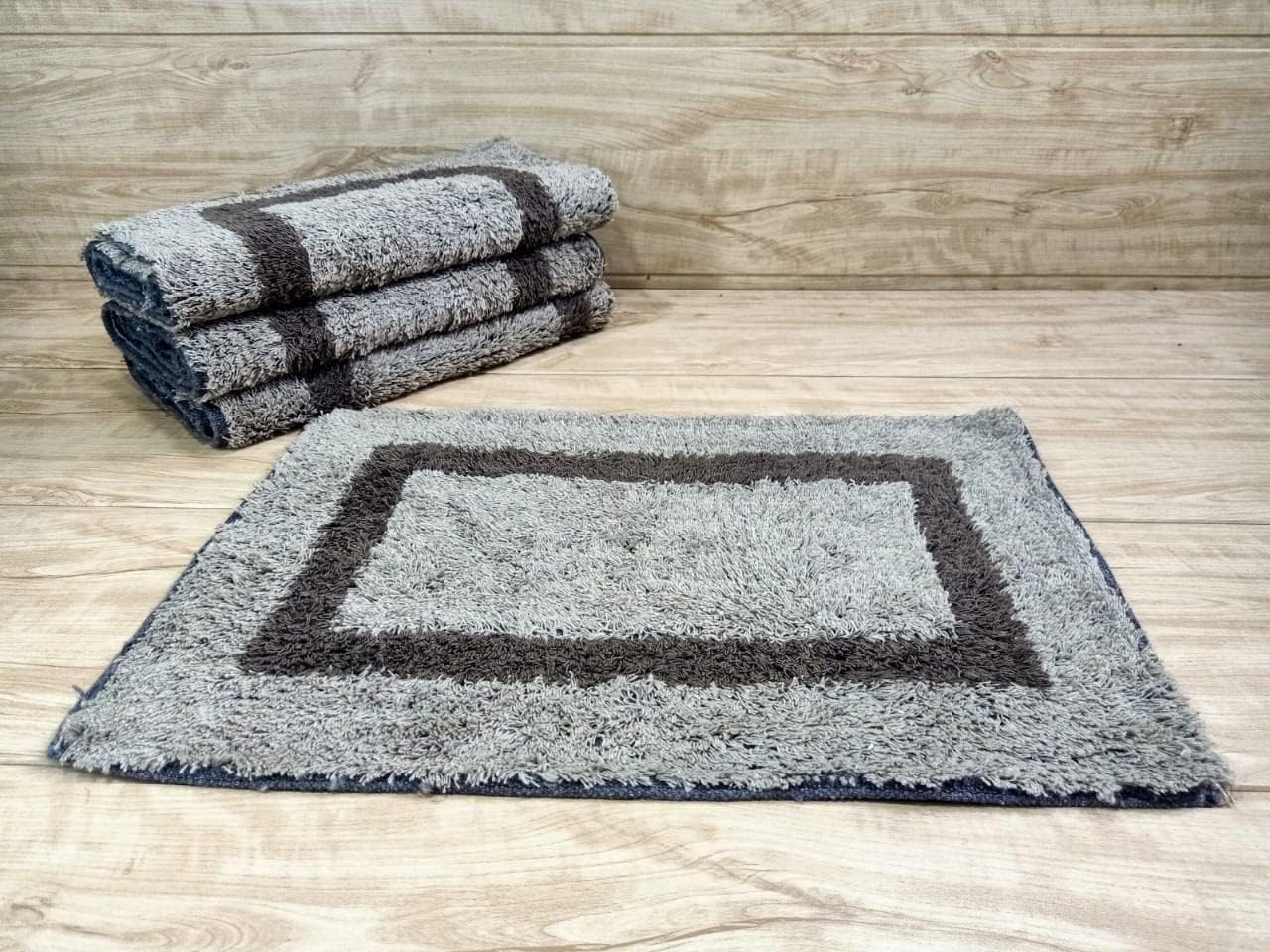 PCTCotton Blend Door Mat for Home, Bathroom, Bedroom, Office, Kitchen & Living Entrances (Multicolor, 16 x 24 Inch, Combo Set of 4) (Design 6)