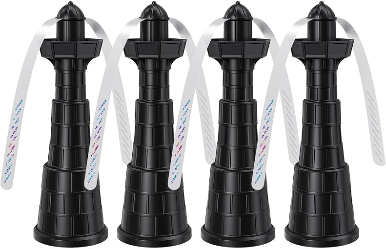 4 Pcs Fly Fans for Tables, Batteries Power Bug Food Fan for Camping (Black) | Portable Bug Food Fan for Camping Essentials Keep Flies Away, Fly Repellent for Restaurant, Camping, Patio