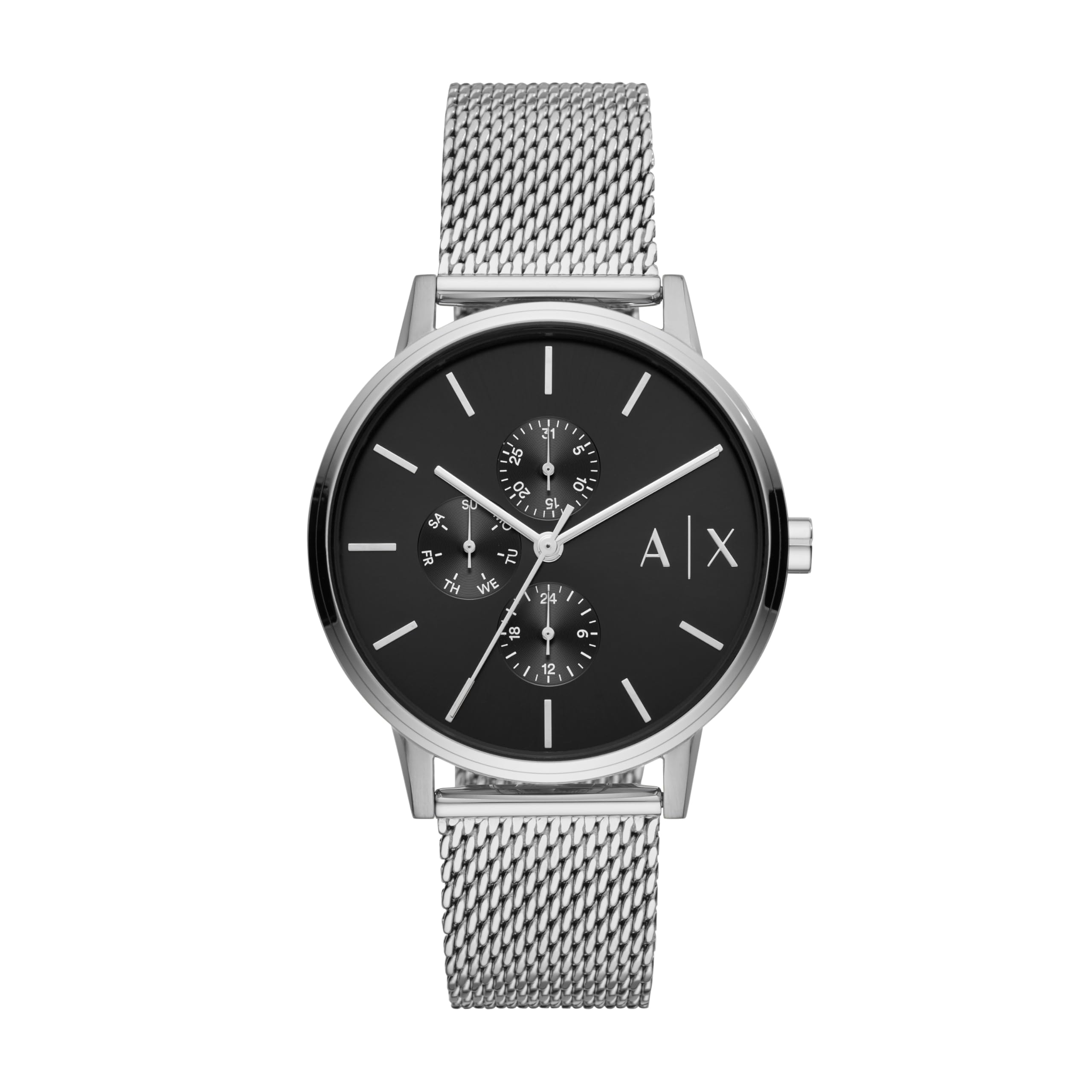 A|X Armani Exchange Men's Watch with Three-Hand Analog Display and Stainless Steel or Leather Band, Watch for Men