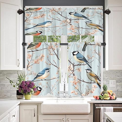 Miniatura 276 de Cenefas de cocina modernas con patrón de cobre marrón dorado para ventanas, cenefas opacas abstractas de marcas de arañazos y cortinas opacas