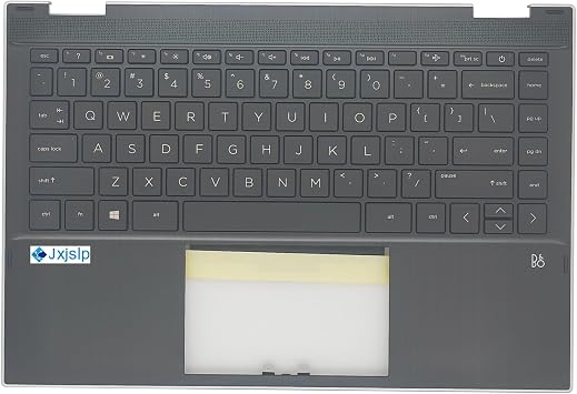 Replacement Upper Case Palmrest with Keyboard Assembly for HP Pavilion 14-DW 14M-DW 14T-DW X360 Laptop L96526-001 6070B1744904 Blue Edge