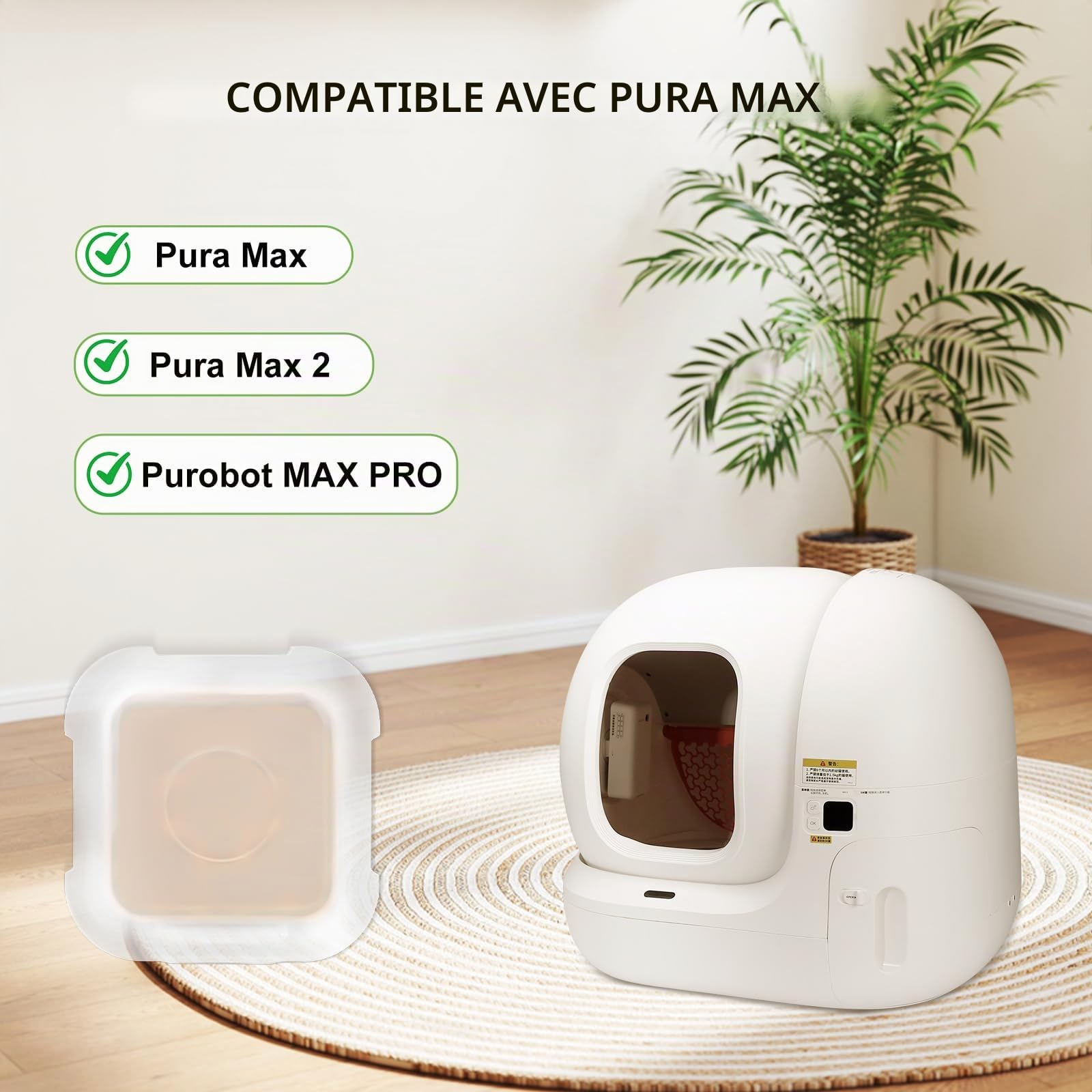 6 Pièces Désodorisantes N50 2.0 pour la litière autonettoyante Pura Max/Pura Max 2/Purobot Max Pro, Contrôle des Odeurs, élimination des Odeurs Tenaces D'animaux Domestiques