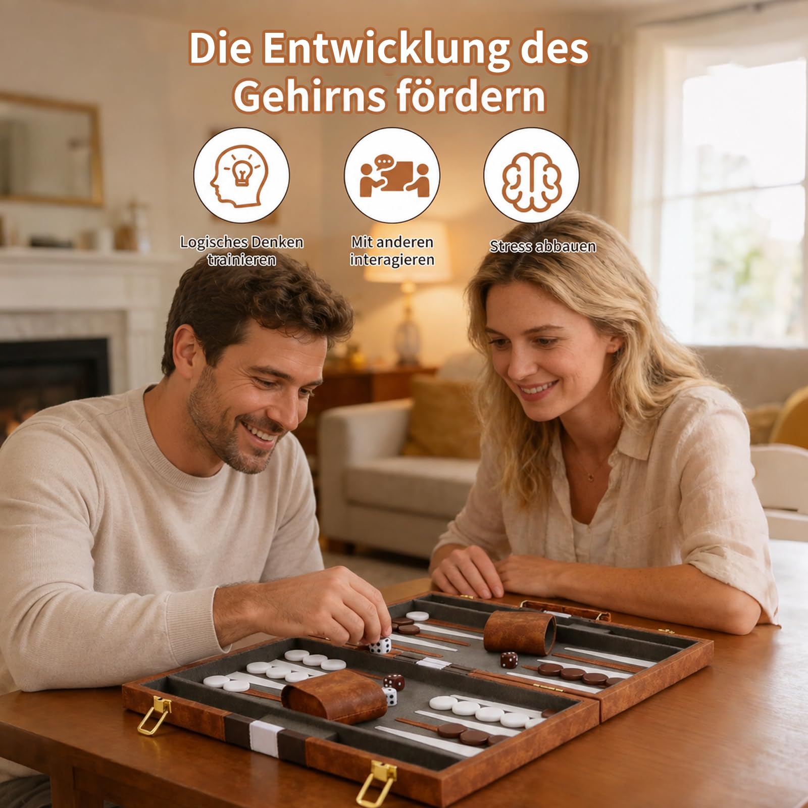 Backgammon Set,11 pulgadas Backgammon Viaje, Maleta Backgammon