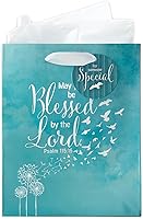 Vista 27 de Christian Art Gifts Bolsa de Regalo Retrato con Etiqueta y Juego de Papel de Seda para Mujeres: Quédate Quieta y Conoce - Salmo 46:10 Versículo