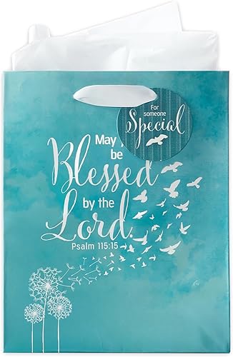 Miniatura 29 de Juego de bolsa de regalo/papel de seda de Christian Art Gifts para mamás "I Love That You're My Mom", rosa, mediano