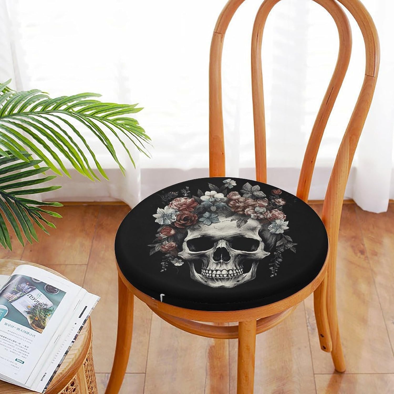 Skull in Darkness Chair Cushions Floor Pillow Chair Pad