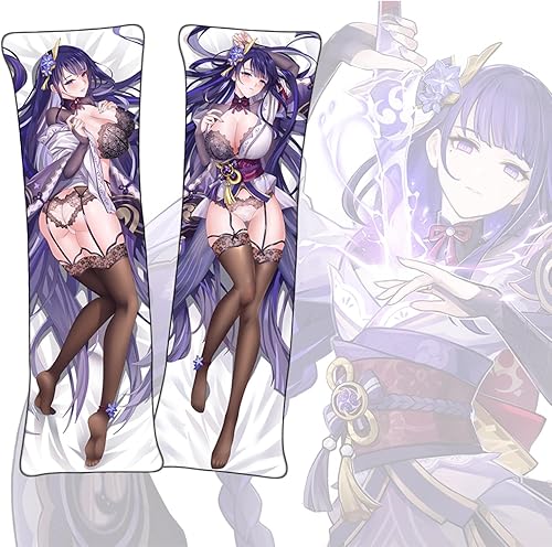 Dakimakura Raiden EiGenshin Impact Anime Dakimakura Otaku esposas o maridos tamaño real funda de almohada corporal de doble cara