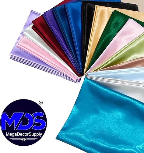 Miniatura 5 de mds - Tela de satén charmeuse, color liso sedoso, 10 yardas, 44 pulgadas y más de 30 colores para vestidos de novia, manualidades, moda, disfraces y