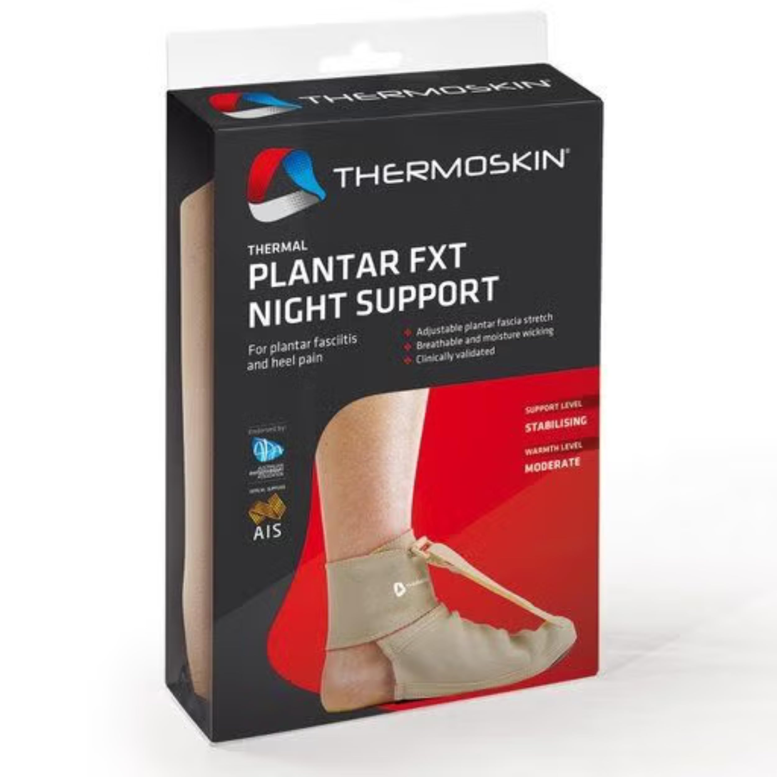 Thermoskin Plantar FXT Plantarfasziitis Nachtschiene, Fußschiene Fersensporn Nacht Schlaf, Dorsalschiene mit Thermofutter und Kompression, Damen und Herren, S