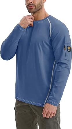 FR Shirts for Men 6oz FR Hoodies Hooded Shirts Lightweight Flame Resistant | Fire Retardant Hoodie NFPA 2112 UL Certified NFPA2112 CAT2, Stretch, Hood