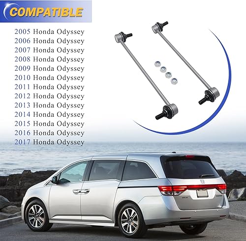 Vista 198 de Varillas de barra estabilizadora delantera izquierda y derecha de aleación de zinc-níquel de 13.82 pulgadas para Sonata 2011-2012, Optima 2011-2012