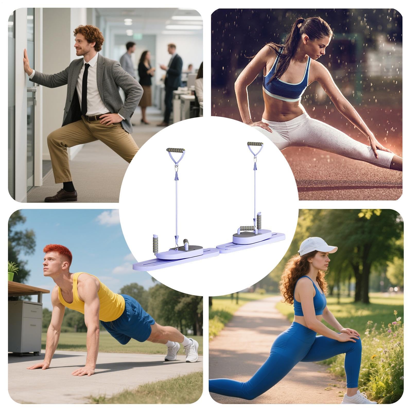 Macchina Pilates per Allenamento a Casa Macchina Addominale Split | Reformer Pilates Portatile Attrezzo Fitness Multifunzione Allenamento Gambe Braccia Palestra Lavo