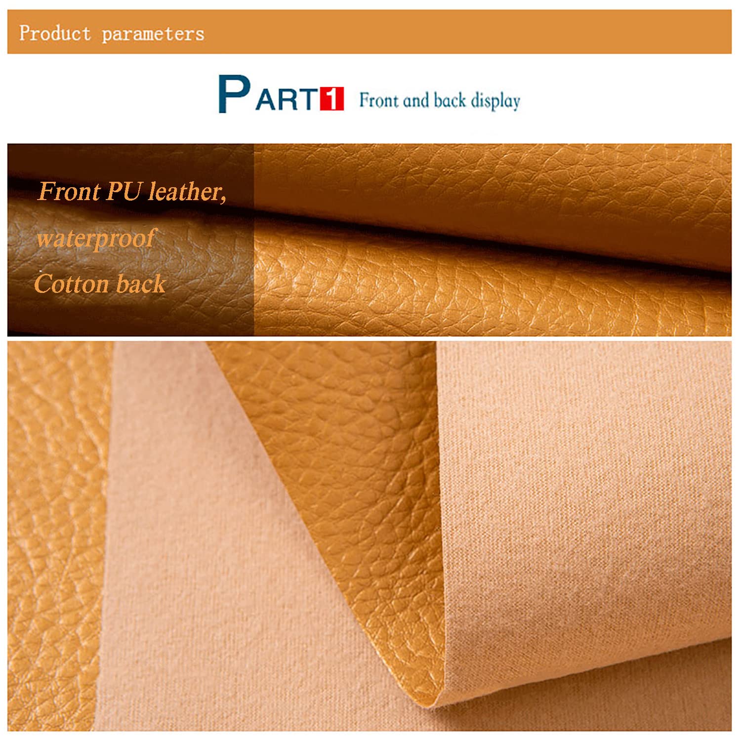 Lot De 10 Pièces De Tissu PU Simili Cuir – Couleur Unie, Motif Litchi – 8x13 Pouces
