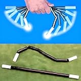 MilesMagic Magician's Instant Breakaway Wand Gimmick Shiny Plastic Strip 12'' Straw Tip Magic Trick, Black