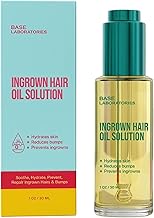 BASE LABORATORIES Ingrown Hair Treatment Oil – Soothing After Shave Oil Prevents Ingrown Hairs, Soothes Razor Bumps for Bikini Area, Legs, Underarms, Neck, Beard & Face – Tea Tree, Jojoba 1oz (30ml)