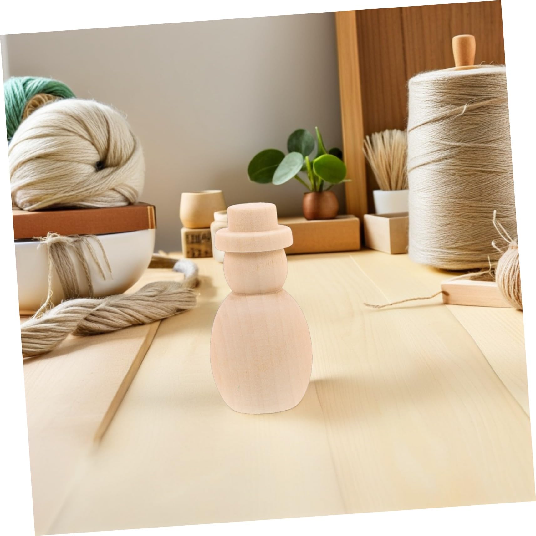 20 Piezas Figuras de Madera para Pintar Muñecos de Madera sin para Manualidades DIY con Superficie Lisa para Decoración y Creativos Casa y Escuela