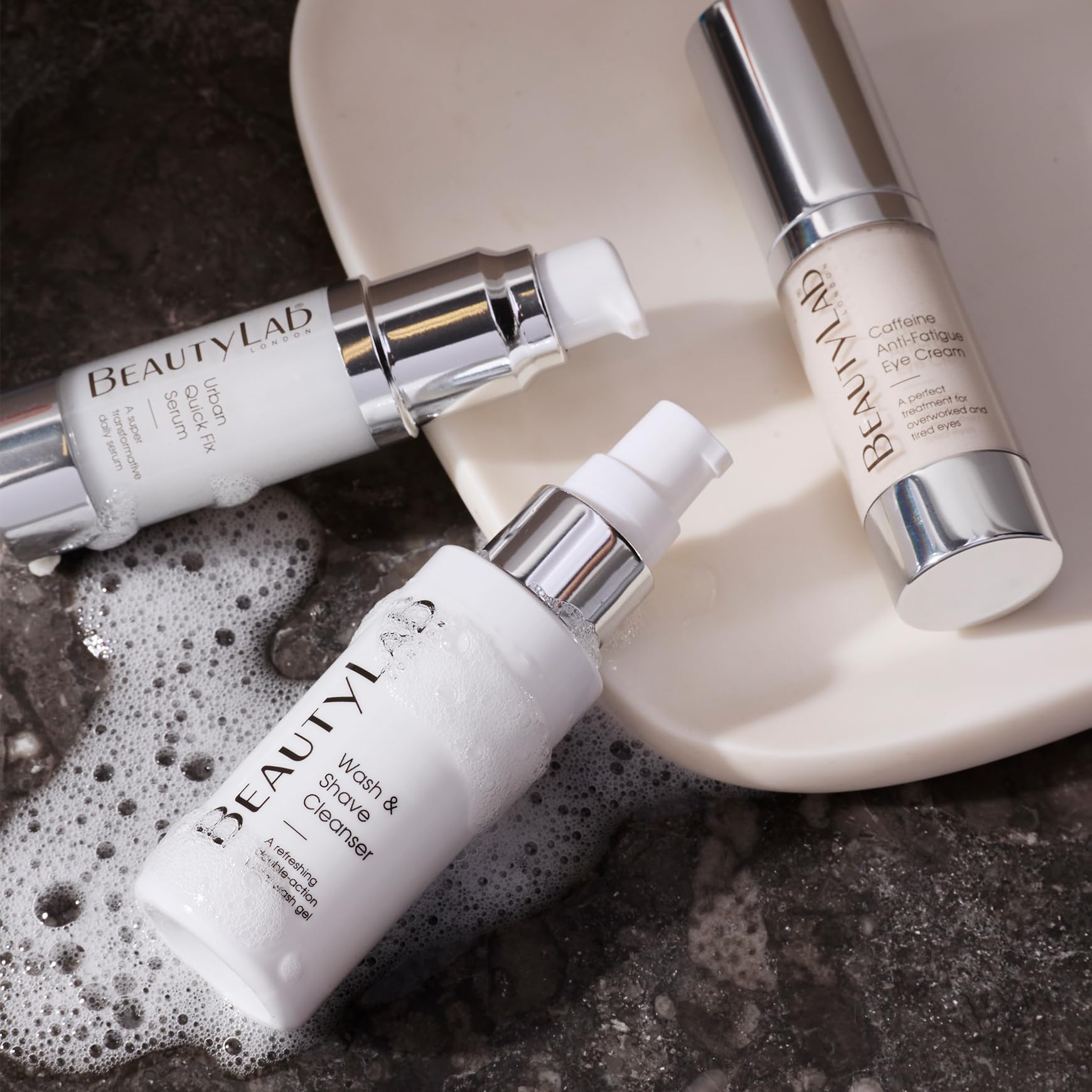 BEAUTYLAB Daily Essentials Gift Set for Men Wash & Shave Cleanser, Serum, & Eye Cream, 3-Step Routine to Hydrate, Smooth - Image 3