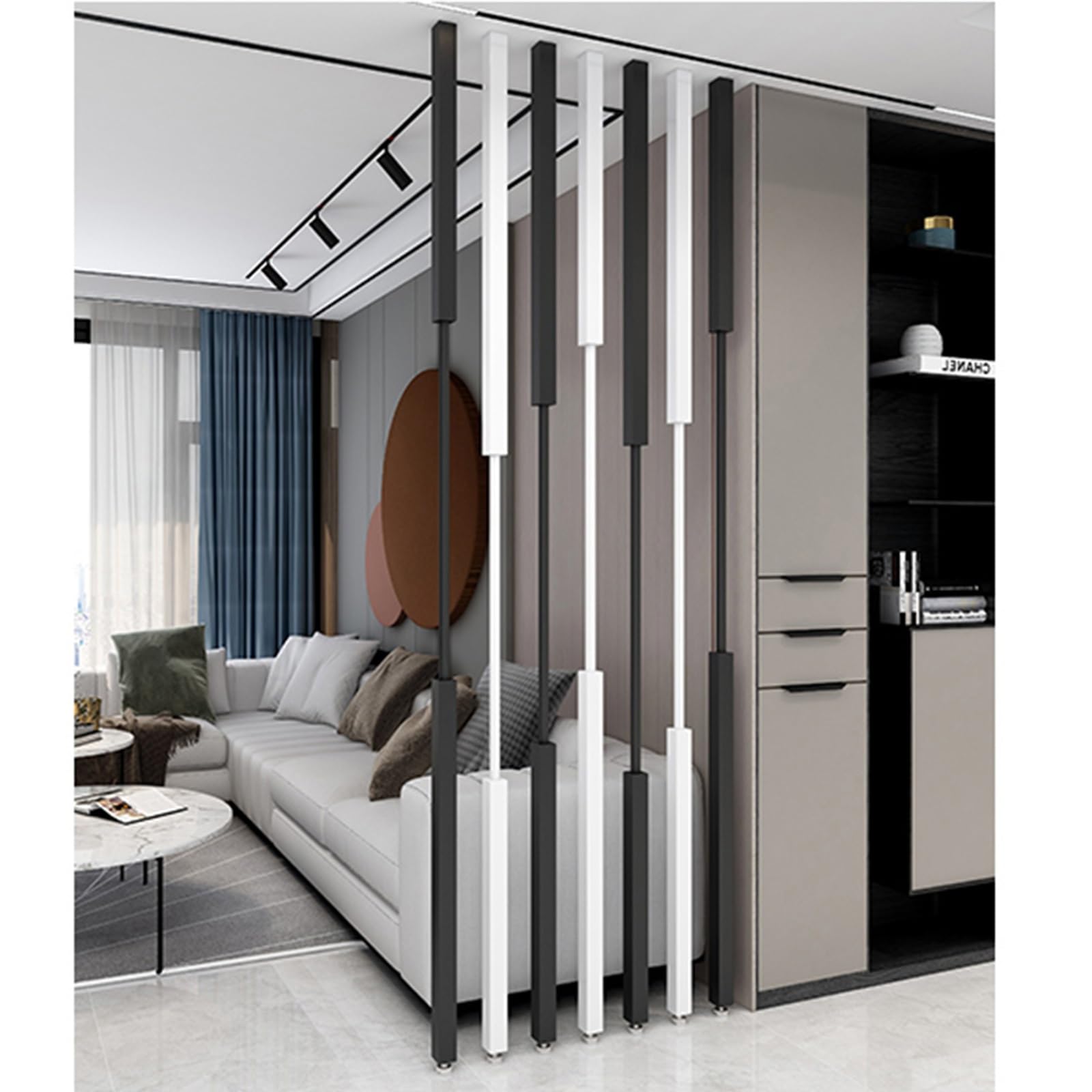 Poteaux de séparation de pièce cloison murale amovible écran intimité hôtel salon h1,8m 7x
