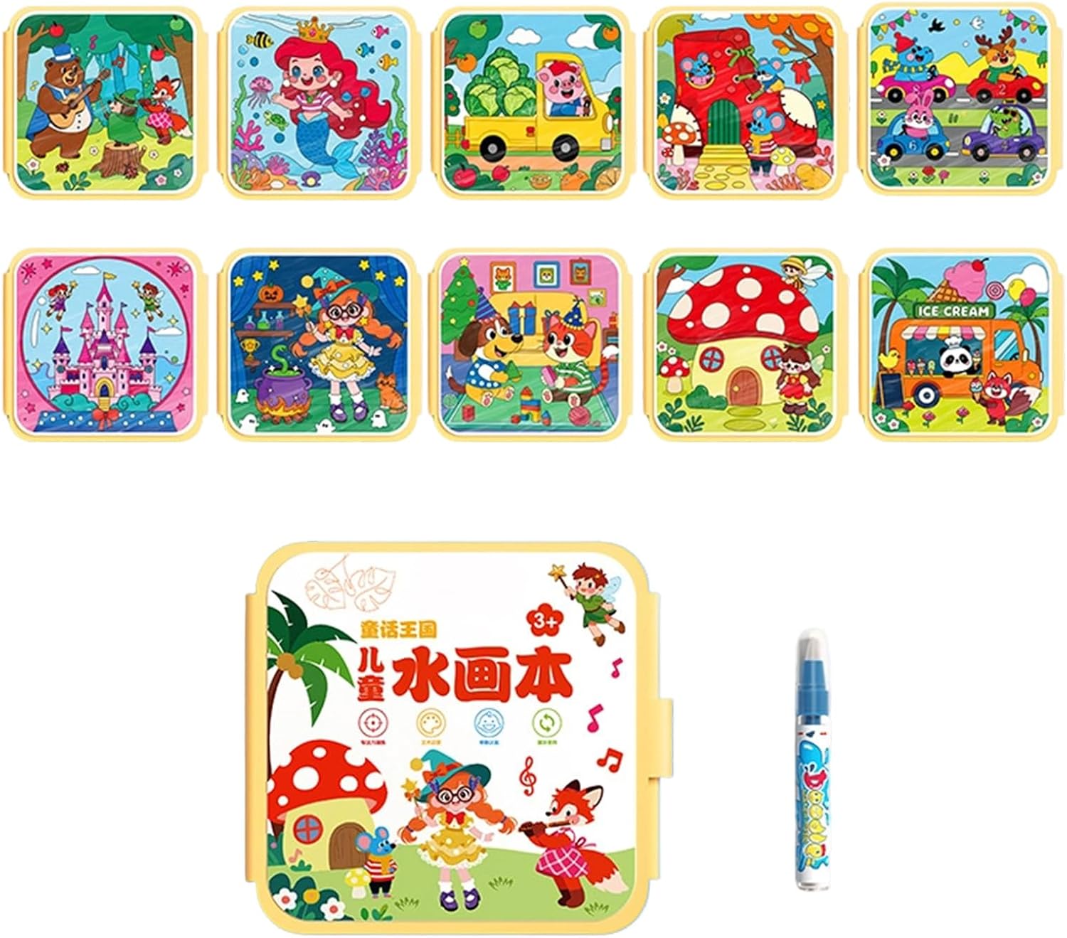 Watercolor Art Kit, Educational Drawing Set, Watercolor Kit with Markers and Paints, Art Supplies for Kids Beginners Boys Girls, Craft Materials, Painting Set for Home Classroom