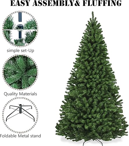 Miniatura 4 de Árbol de Navidad artificial de alta calidad de 5 pies con 43 decoraciones de árbol de Navidad, patas resistentes y base plegable, fácil de montar