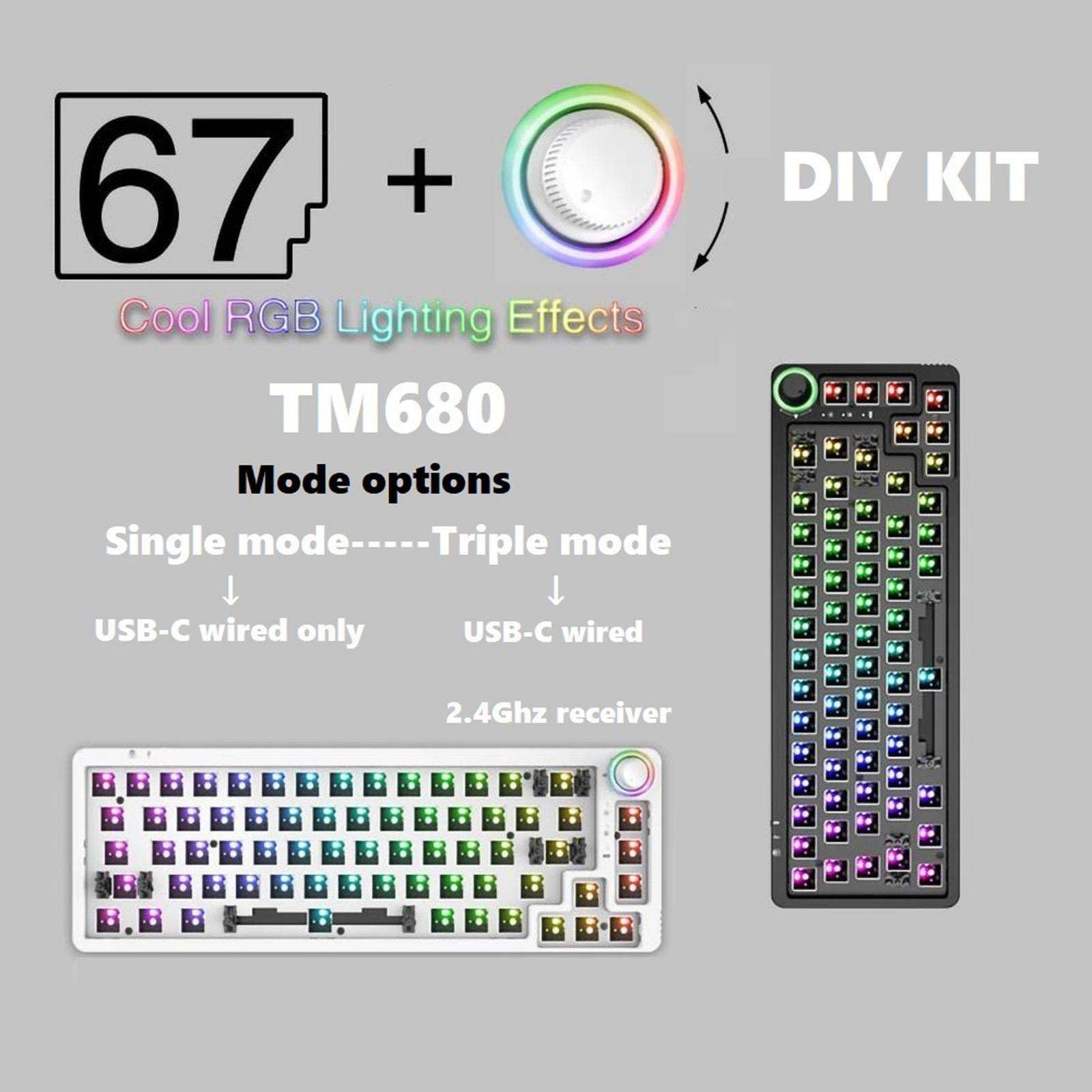 LK67 / KF068 Kit tastiera meccanica da gioco sostituibile a caldo Struttura della guarnizione del cavo Kit tastiera personalizzata meccanica