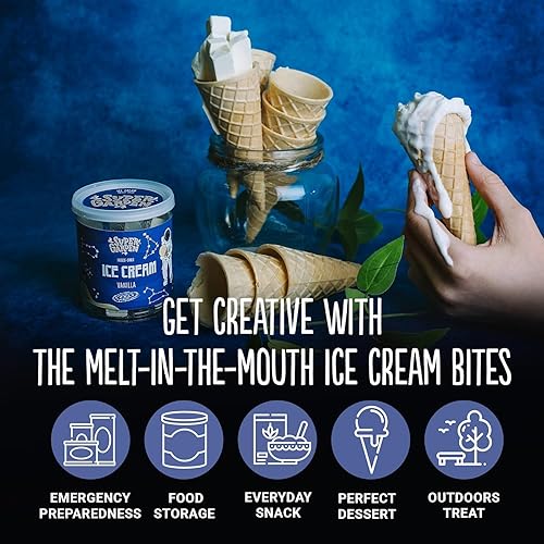 Miniatura 3 de Super Garden - Burbujas de helado liofilizado sabor a vainilla, sabroso helado de astronauta liofilizado, caramelo liofilizado, sabrosos aperitivos