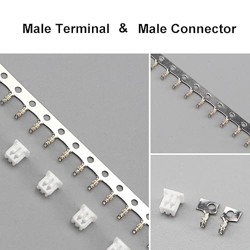 Miniatura 3 de Kit surtido de conectores JST MX de 0.049 in, conectores de carcasa macho y hembra de paso de 0.049 in, terminal de enchufe adaptador de carcasa de