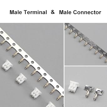 360PCS JST MX 1.25MM Connector Assortment Kit, 1.25MM Pitch Male and Female Housing Connectors, 2/3/4/5 Pin Housing Adapter Plug Terminal