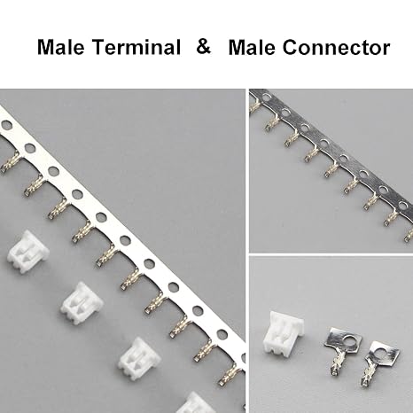 360PCS JST MX 1.25MM Connector Assortment Kit, 1.25MM Pitch Male and Female Housing Connectors, 2/3/4/5 Pin Housing Adapter Plug Terminal
