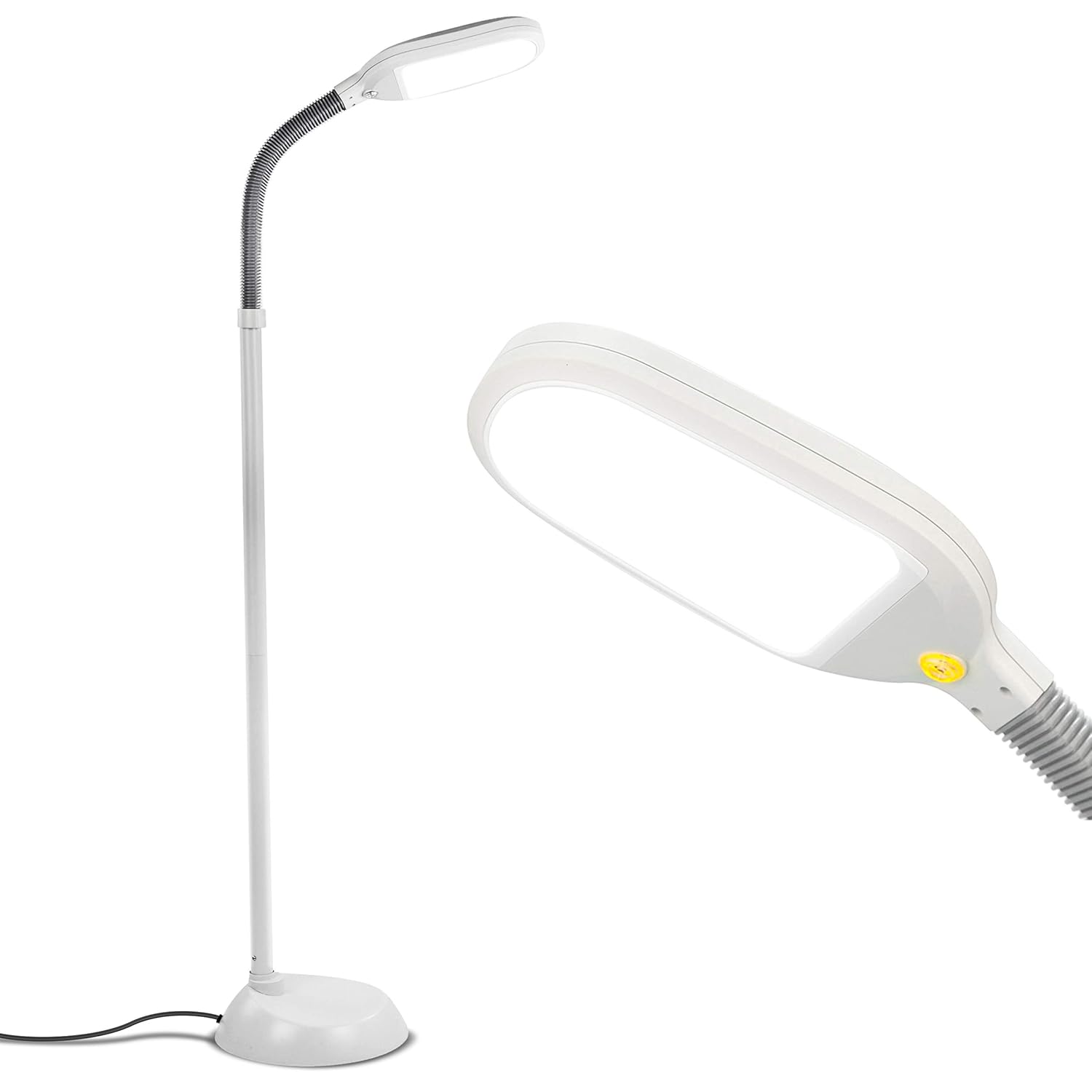 Brightech Litespan - Bright LED Floor Reading Lamp for Over Chair Crafts and Reading Estheticians Light for Lash