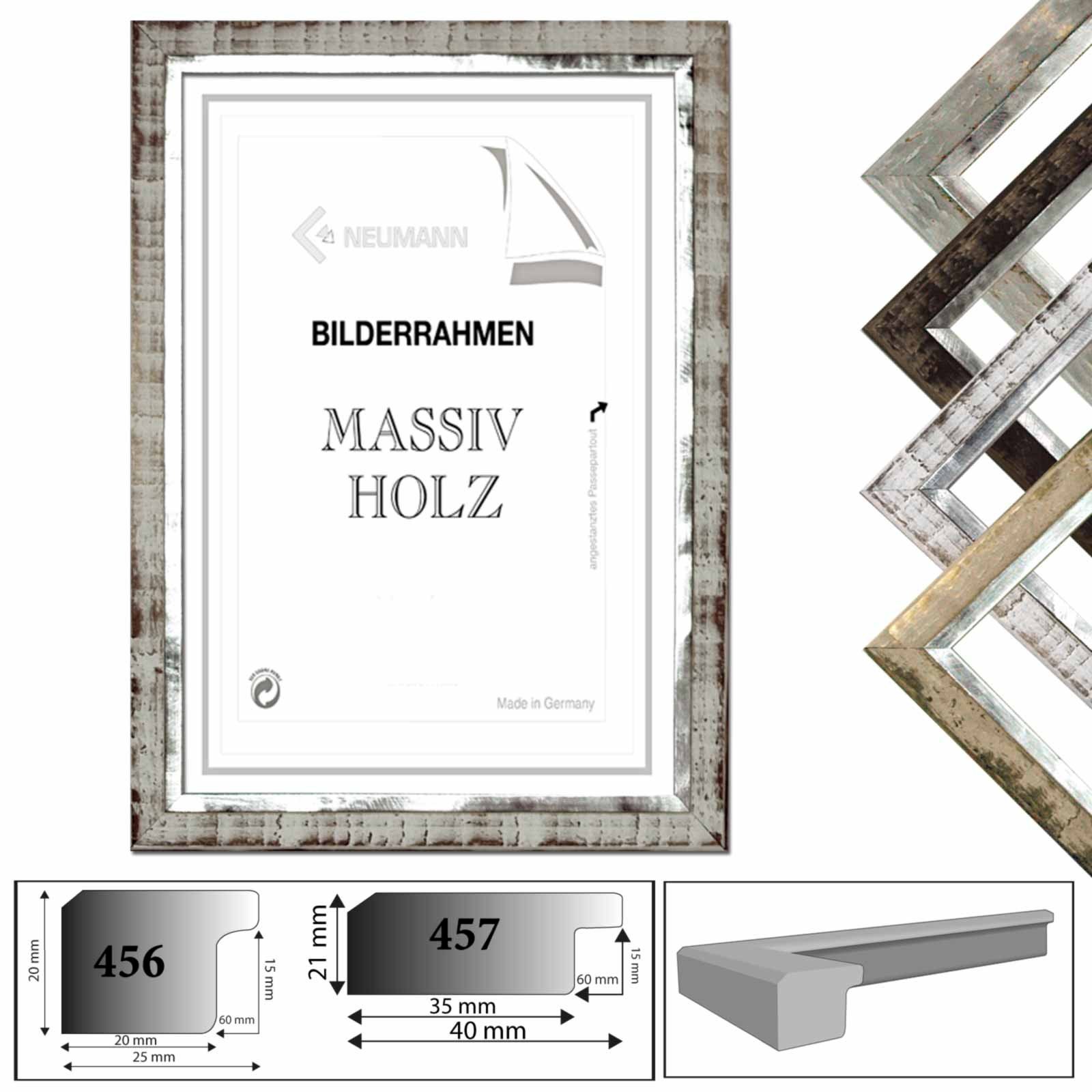Picture frame MELBOURNE, Photoframe, Changeable frame with silver stripe,Gray, 21x30 cm
