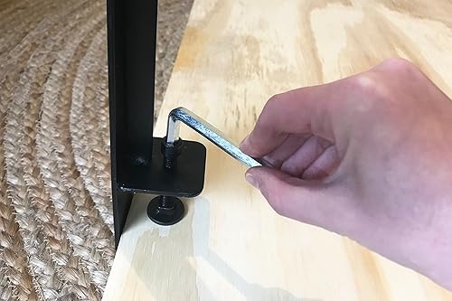 Miniatura 8 de Shepherd Hardware Patas de abrazadera de mesa ajustables de 16 pulgadas, color negro